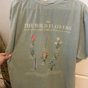 Green Wild Flowers Graphic T-Shirt